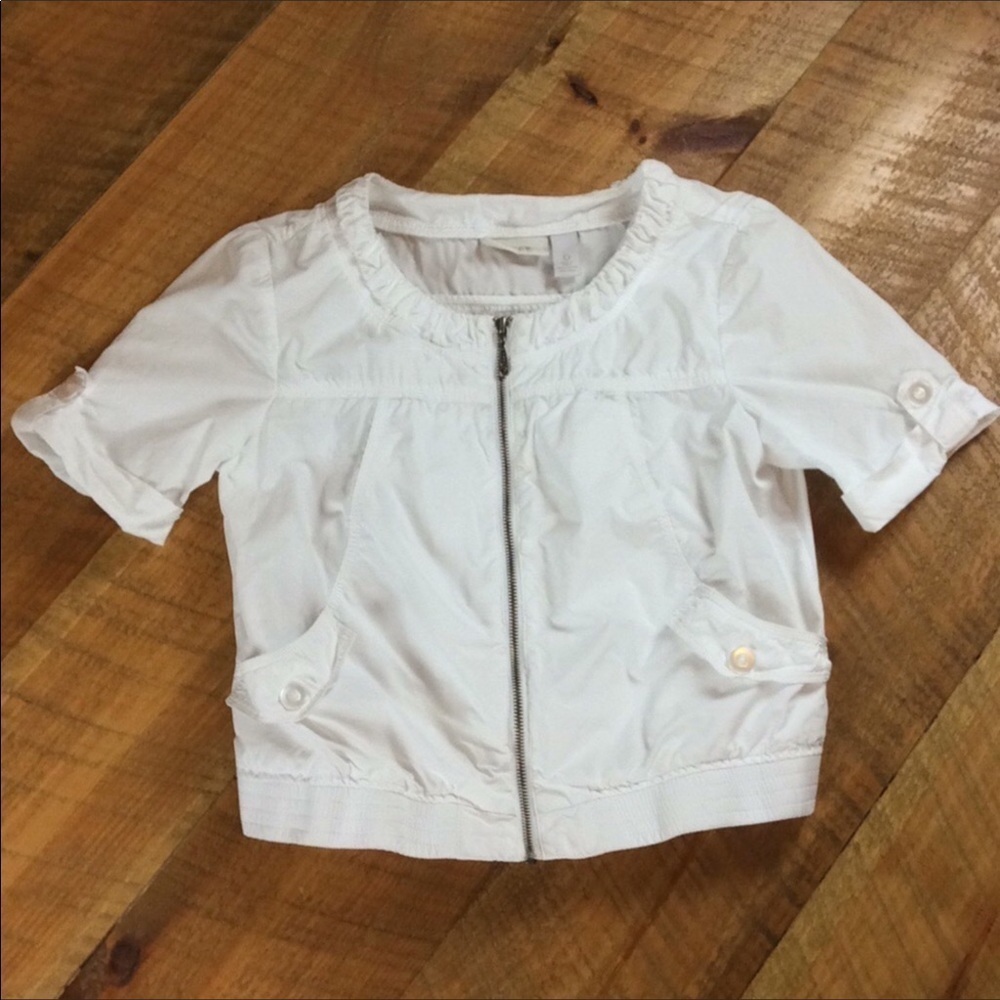 Chico’s lightweight short sleeve white jacket Size Small - Picture 9 of 9